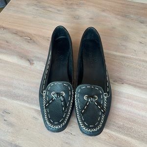 Cole Haan leather loafers black Sz 7 AA (narrow)